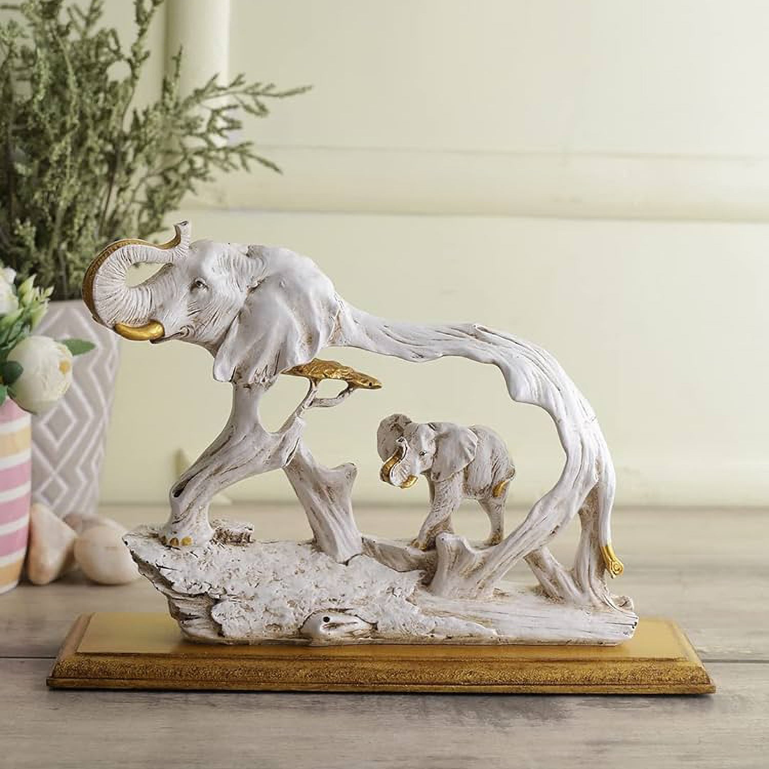 Majestic Motherhood Elephant with Baby