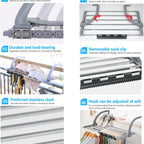 Multi-Purpose Stainless Steel Foldable Cloth Drying Rack(70cm)