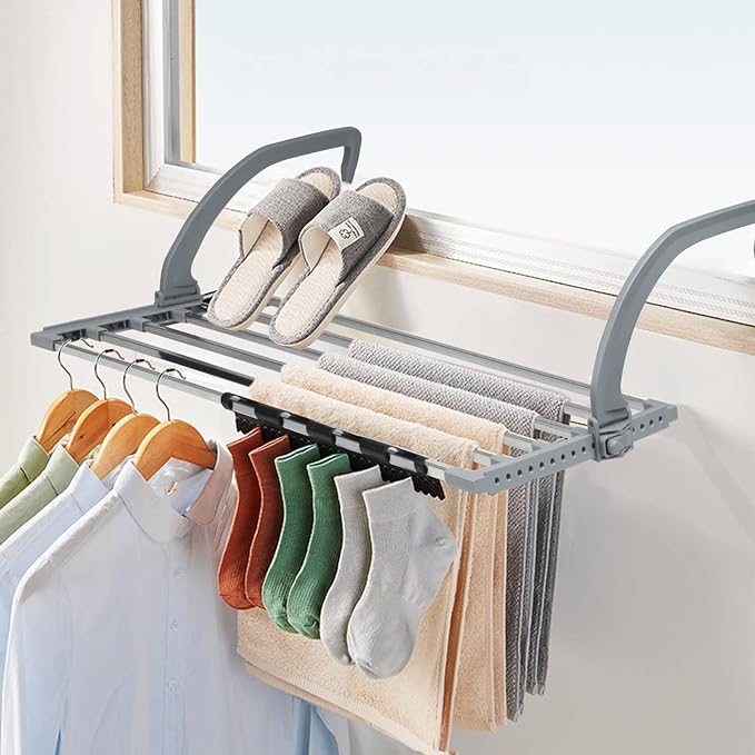 Multi-Purpose Stainless Steel Foldable Cloth Drying Rack(70cm)