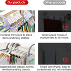 Multi-Purpose Stainless Steel Foldable Cloth Drying Rack(70cm)