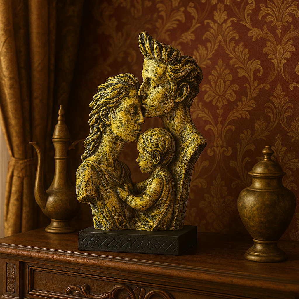 Trio of Love – Family of Three Sculpture