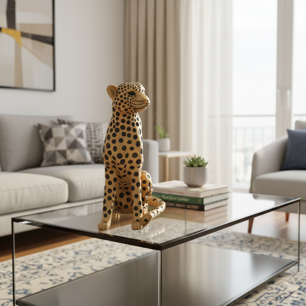 Aura of Prestige – Cheetah Sculpture (Approx 1.4 ft)
