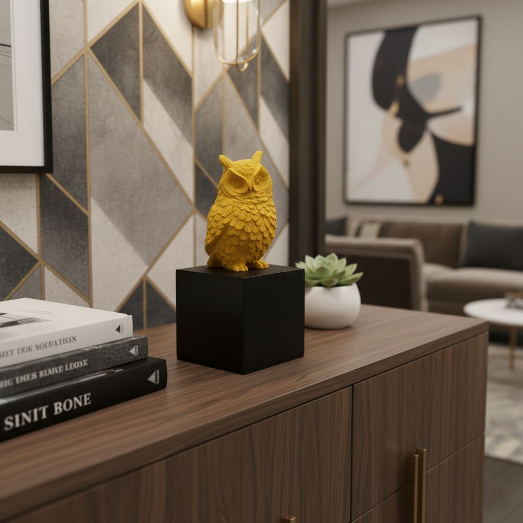 Wise Owl Guardian of Good Fortune - Symbol of Fortune & Protection for Indian Homes