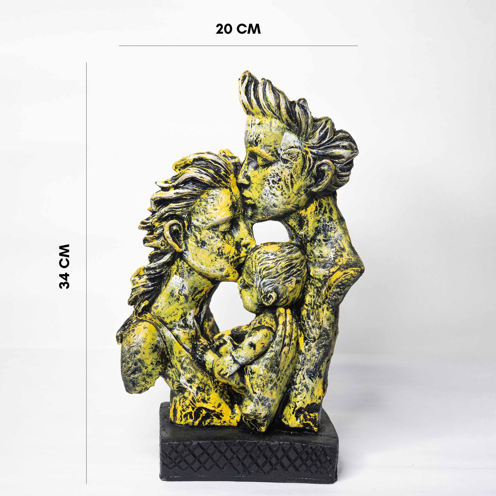 Trio of Love – Family of Three Sculpture