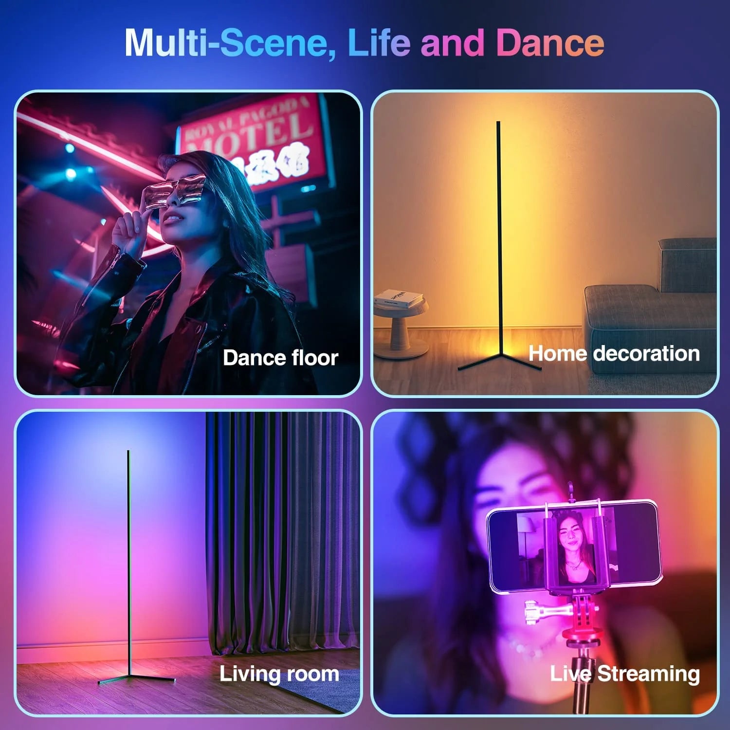 Modern Art Zenith Corner Floor Lamp